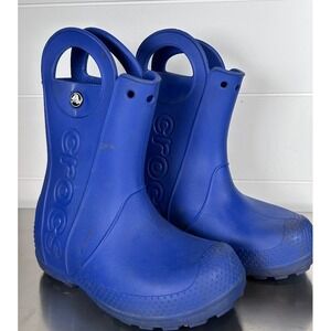 Crocs Kids Handle It Rain Boots Blue Waterproof Toddler Wellies C 13‎